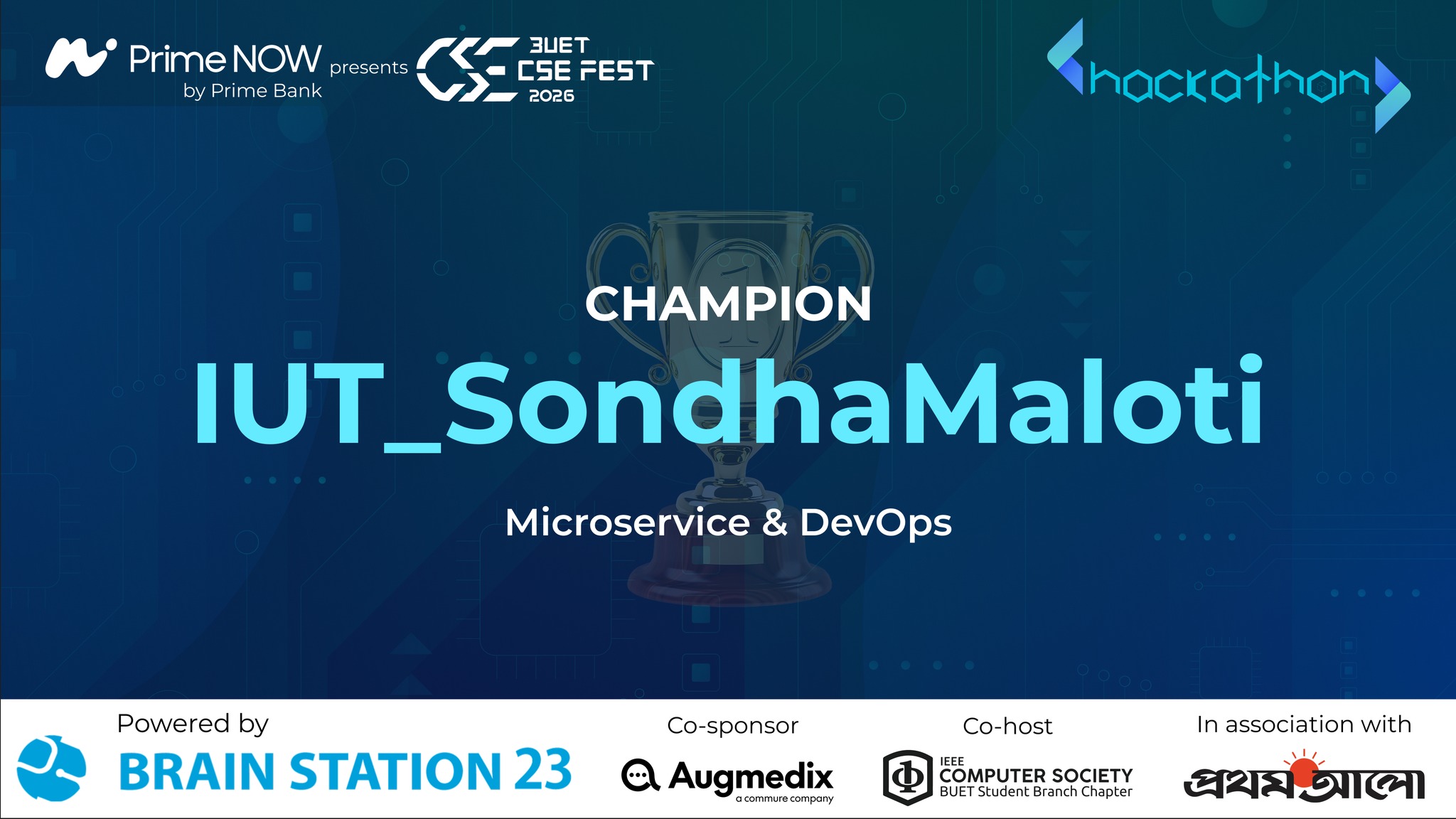 Champion, BUET CSE Fest 2026 Hackathon